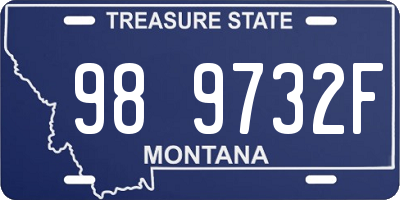 MT license plate 989732F