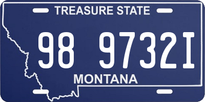 MT license plate 989732I