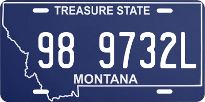 MT license plate 989732L