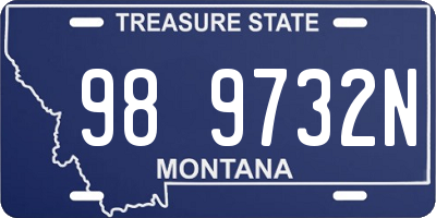 MT license plate 989732N