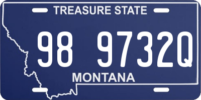 MT license plate 989732Q