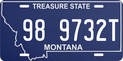 MT license plate 989732T