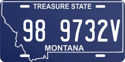 MT license plate 989732V