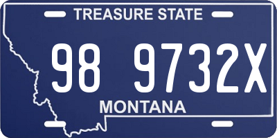 MT license plate 989732X