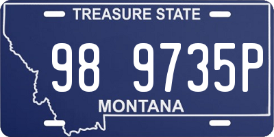 MT license plate 989735P