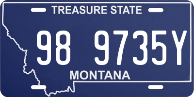 MT license plate 989735Y