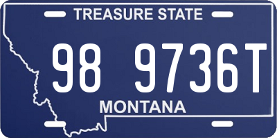 MT license plate 989736T