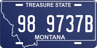 MT license plate 989737B
