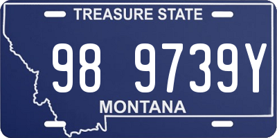 MT license plate 989739Y