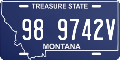 MT license plate 989742V