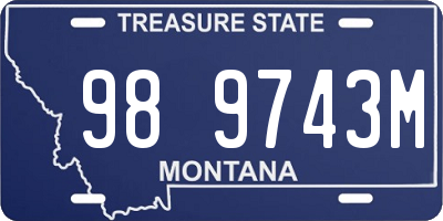 MT license plate 989743M