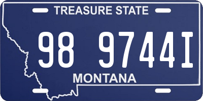 MT license plate 989744I