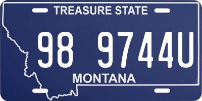 MT license plate 989744U