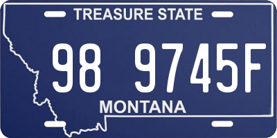 MT license plate 989745F