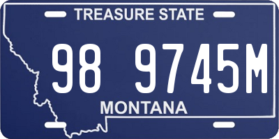 MT license plate 989745M