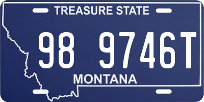 MT license plate 989746T