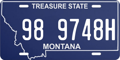 MT license plate 989748H