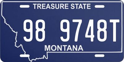 MT license plate 989748T