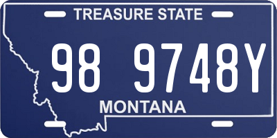 MT license plate 989748Y