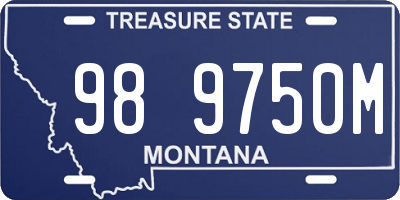 MT license plate 989750M
