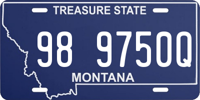 MT license plate 989750Q