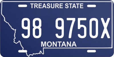 MT license plate 989750X