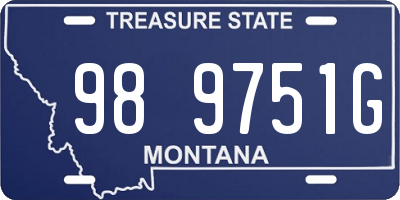 MT license plate 989751G