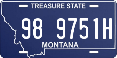 MT license plate 989751H