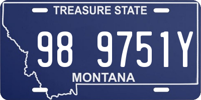 MT license plate 989751Y