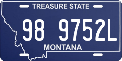 MT license plate 989752L