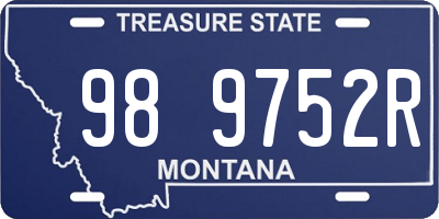 MT license plate 989752R