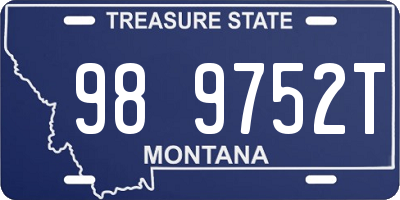 MT license plate 989752T