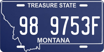 MT license plate 989753F