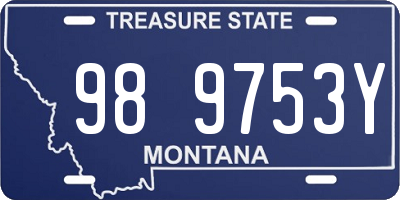 MT license plate 989753Y