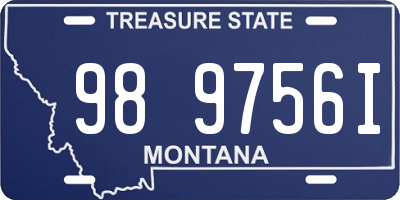 MT license plate 989756I