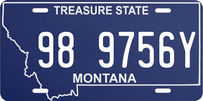 MT license plate 989756Y