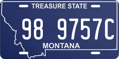 MT license plate 989757C