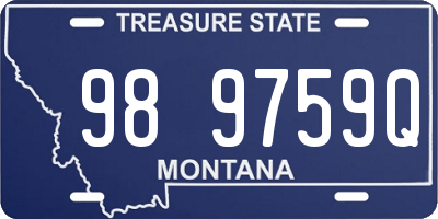 MT license plate 989759Q