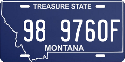 MT license plate 989760F