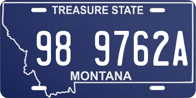 MT license plate 989762A