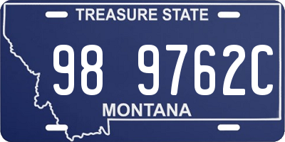 MT license plate 989762C