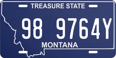 MT license plate 989764Y