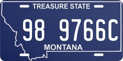 MT license plate 989766C