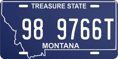 MT license plate 989766T