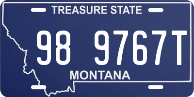 MT license plate 989767T