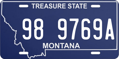 MT license plate 989769A