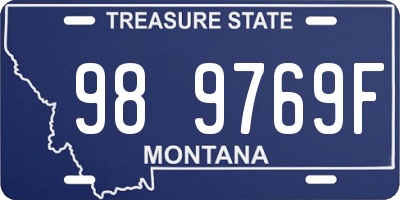 MT license plate 989769F