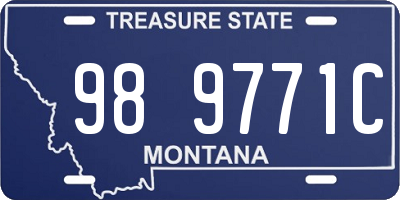 MT license plate 989771C