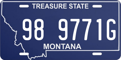 MT license plate 989771G