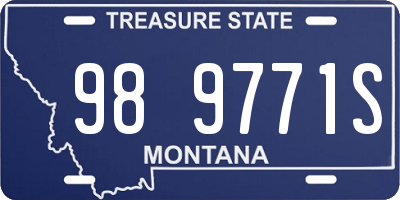 MT license plate 989771S